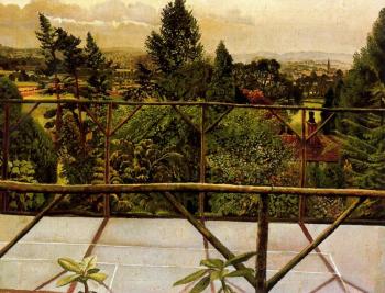 Stanley Spencer : View From the Tennis Court, Cookham